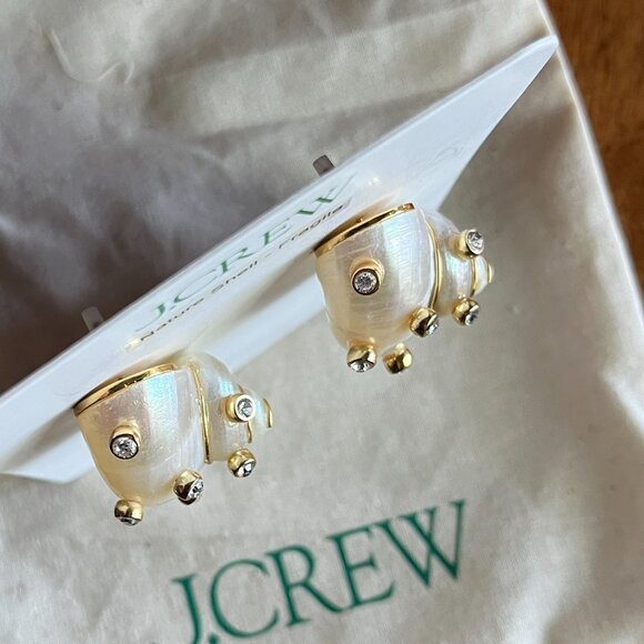 J. Crew seashell earrings NWT - Picture 5 of 10